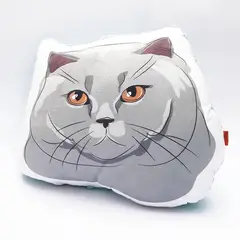 QALA DISEÑO - Almohada Decorativa - - Gato Gris