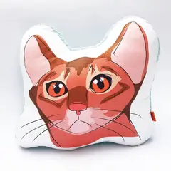 QALA DISEÑO - Almohada Decorativa - - Gato Orejón
