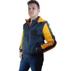 GENERICO - Casaca Hombre Majestic Xian Reversible - NegroAmarillo