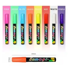 GENERICO - 04 Caja plumones tiza liquida x 8 un.