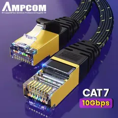 GENERICO - Cable Cat7 Flat Remallado 1 metro AMPCOM