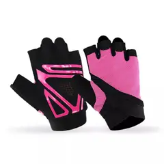 GENERICO - Guantes para Pesas Gym Dama Panal Fucsia Talla S