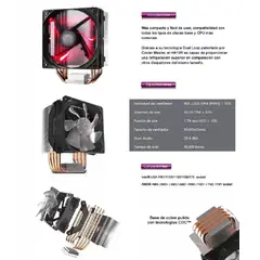 COOLER MASTER - Ventilador Hyper H410r Disipador Led