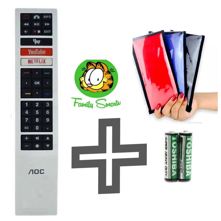 Control Remoto Genérico Aoc Smart Tv Mod50U6295 + Funda