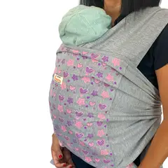 AIMAMA - Fular Pre Armado Gris Morado Estrella