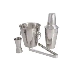 GENERICO - Set de Bar de Acero Inoxidable - 4 Piezas