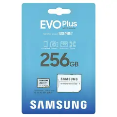 SAMSUNG - - Memoria Micro SD Evo Plus 256GB U3 4K Class 10