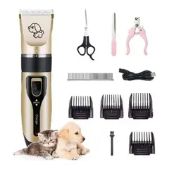 PREMIUM - Kit Maquina De Cortar Pelo Mascotas perros gatos Recargable