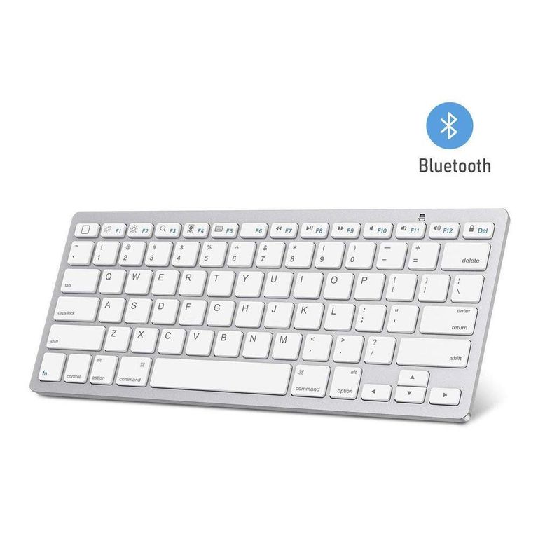 Teclado Inalámbrico Blanco USB 2.4 GHz para Windows y Macbook