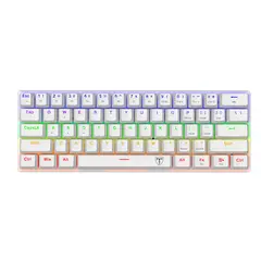 T-DAGGER - Teclado ARENA Rainbow Spanish T-TGK321W-BR WHITE