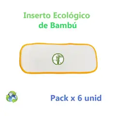 GENERICO - Inserto de Tela Algodón de Bambú (4 capas) - Pack x 6