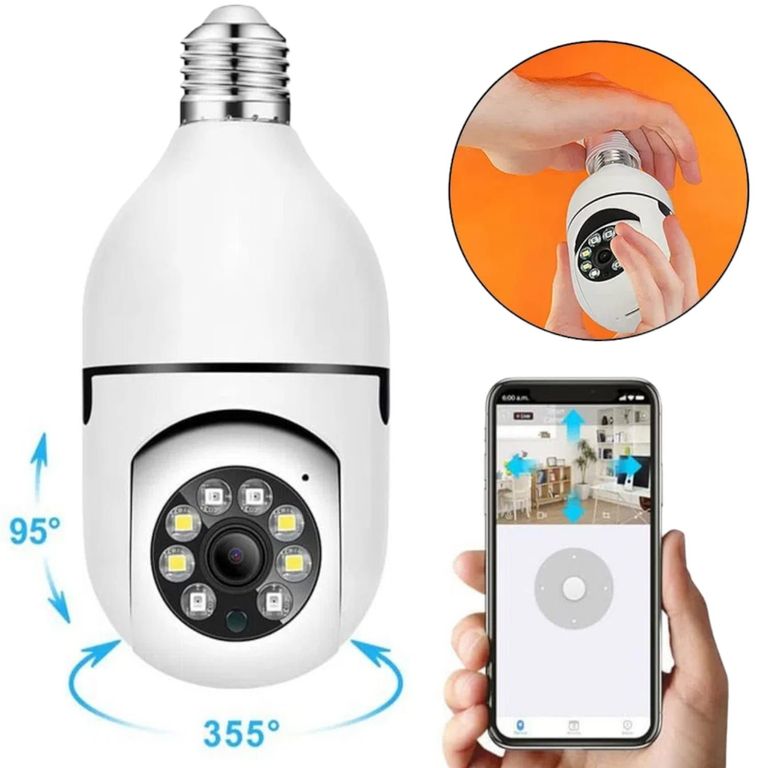 Foco Cámara Robótico en Tiempo Real WiFi 1080P Sensor Movimiento