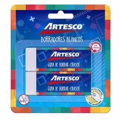ARTESCO - Blist. Borrador Blanco Grande x 2 und. (x 3 unds.)