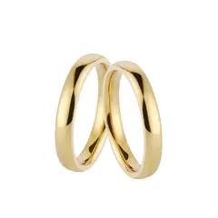GENERICO - Anillo de Matrimonio Alianzas Delgados Mujer Bañado Oro 18K Genieka