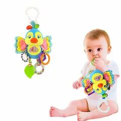 BABY - Peluche Sensorial para Bebés PAJARITO con Sonajero y Texturas