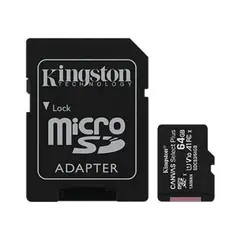 KINGSTON - MEMORIA MICRO-SD CANVAS SELECT 64GBU1 CON ADAPTADOR SD