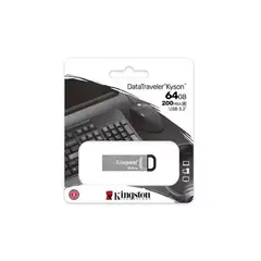 KINGSTON - MEMORIA USB DATATRAVELER KYSON 64GB COLOR PLATA