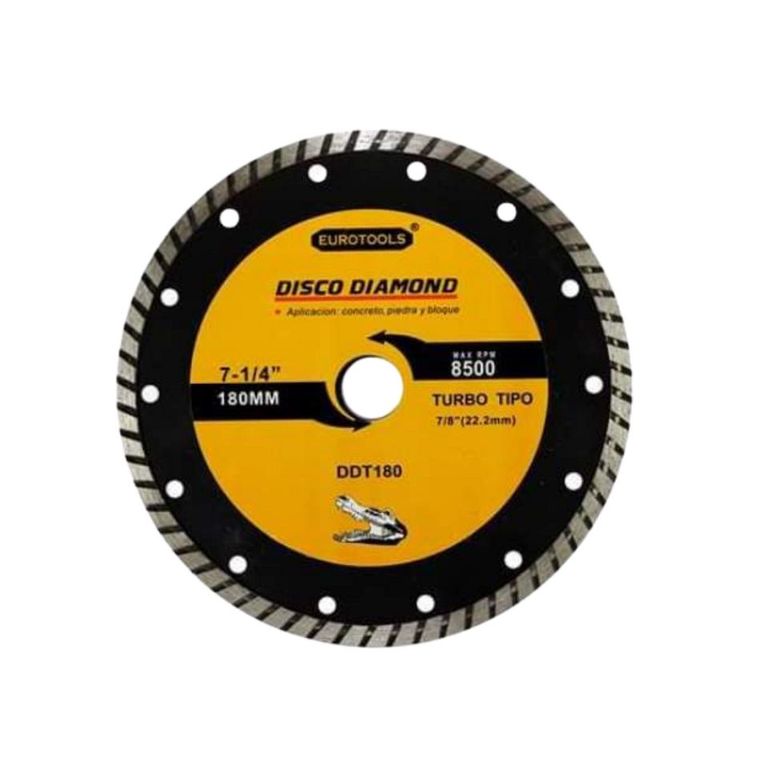 Disco Diamantado Turbo Continuo 7" Eurotools - Amarillo