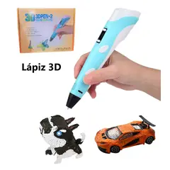 GENERICO - Lápiz lapicero 3D portátil impresión manual - Celeste