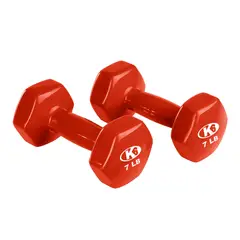 K6 FITNESS - Par de Mancuernas 7 LB Pesas Recubiertas de Vinil K6