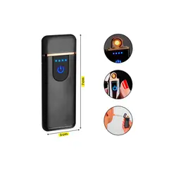 GENERICO - Encendedor Táctil Eléctrico Digital Recargable USB LED