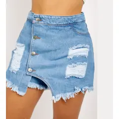 BENCUS JEANS - FaldaShort Jeans Mujer Palca Azul