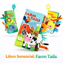 GENERICO - Libro sensorial con texturas - FARM TAILS