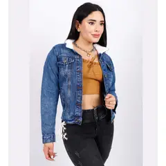 BENCUS JEANS - Abrigo Casaca Jean Mujer Teddy