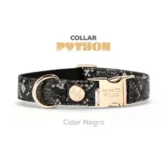 PERRITO PITUCO - COLLAR PYTHON NEGRO TALLA XL