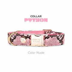 PERRITO PITUCO - COLLAR PYTHON NUDE TALLA XL
