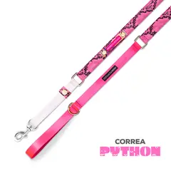 PERRITO PITUCO - CORREA PYTHON FUCSIA NEÓN