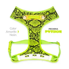 PERRITO PITUCO - PECHERA PYTHON AMARILLO NEÓN TALLA XL