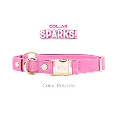 PERRITO PITUCO - COLLAR SPARKS ROSADO TALLA S