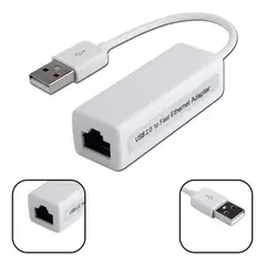 OEM - Adaptador Red RJ45 LAN a USB 2.0 Ethernet White