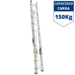 TRUPER - Escalera telescópica 20 peldaños,