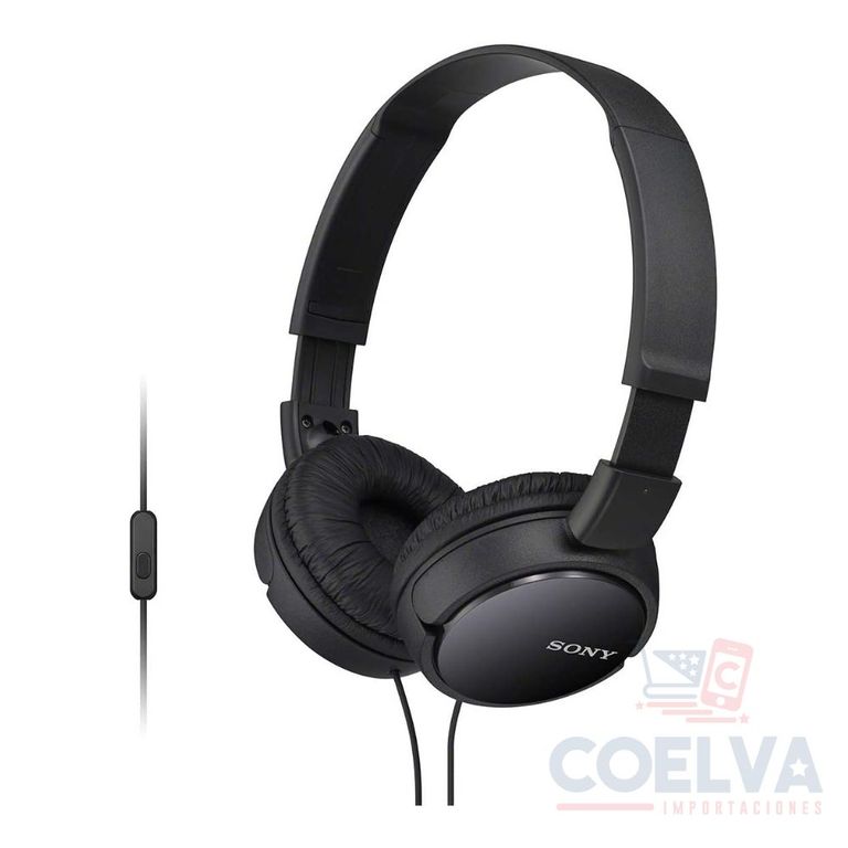 MDR-ZX110AP High-Quality Powerful Sound Headphone - Negro
