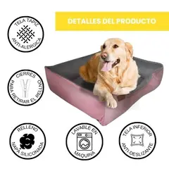 GENERICO - CAMA PARA PERROS 90X75CM TALLA XXL ANTIALÉRGICA Y LAVABLE