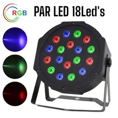 OEM - Par LED 18Leds de 3Watts de RGB AutoSound DMX520 Reflector Luces Color