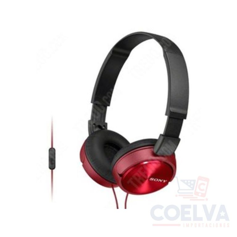 MDR-ZX310AP Headphone With Microphon - Rojo