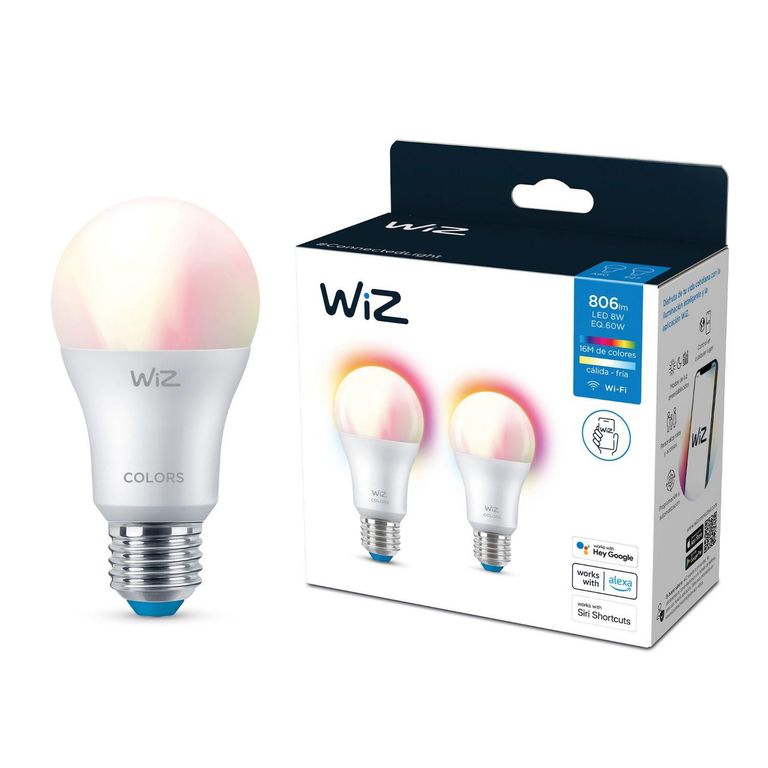 PACK X2 - Foco LED Inteligente Color RGB A60 8W