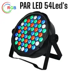 OEM - Par LED 54Leds de 3Watts de RGB AutoSound DMX520 Reflector Luces Color