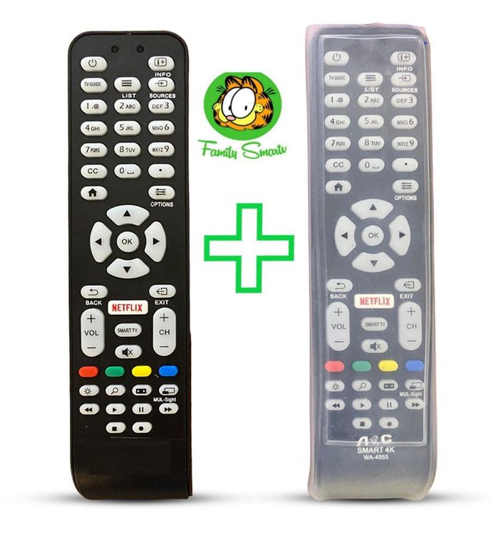 Control Remoto Genérico Aoc Para Smart Tv Funda Silicona Suave