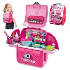 GENERICO - Set de cocina modelo mochila para niñas