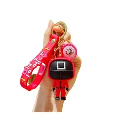 GENERICO - Llavero de Juego del Calamar Cuadrado