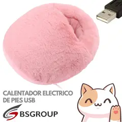 GENERICO - Calentador de Pies Electrico Felpa Rosa Kawai USB Laptop