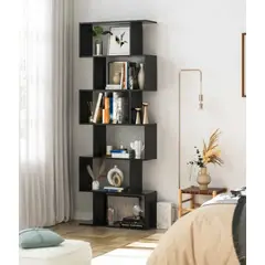 VENTITAS HOME - Librero Multifuncional Slovakia 184cm Negro