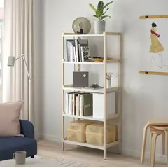 VENTITAS HOME - Estante Industrial Monserrate Blanco y Crema