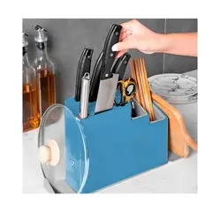 GRETAIL - Organizador Multiuso Para Cocina Cuchillos Tijera Utensilios Celeste
