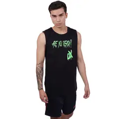 M MUSCLE MUSEUM - Polo Manga Cero Color Negro Are you Ready para Hombre