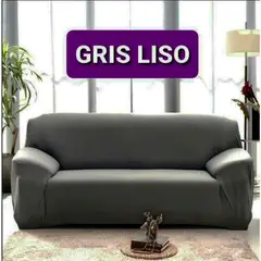 GENERICO - Forros de muebles Set spandex 3-2-1 color Gris oscuro Liso